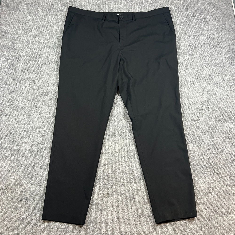 Nova The Modern Stretch Slim Dress Pants Mens 40 Black Mid Rise Tapered Leg
